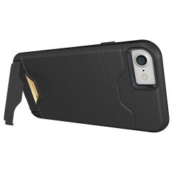 iPhone 7 Plus Card Holder Hybrid Case (Black)